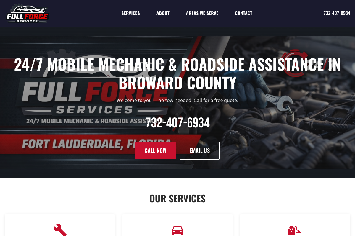 Full Force Services — Mobile mechanic & roadside assistance