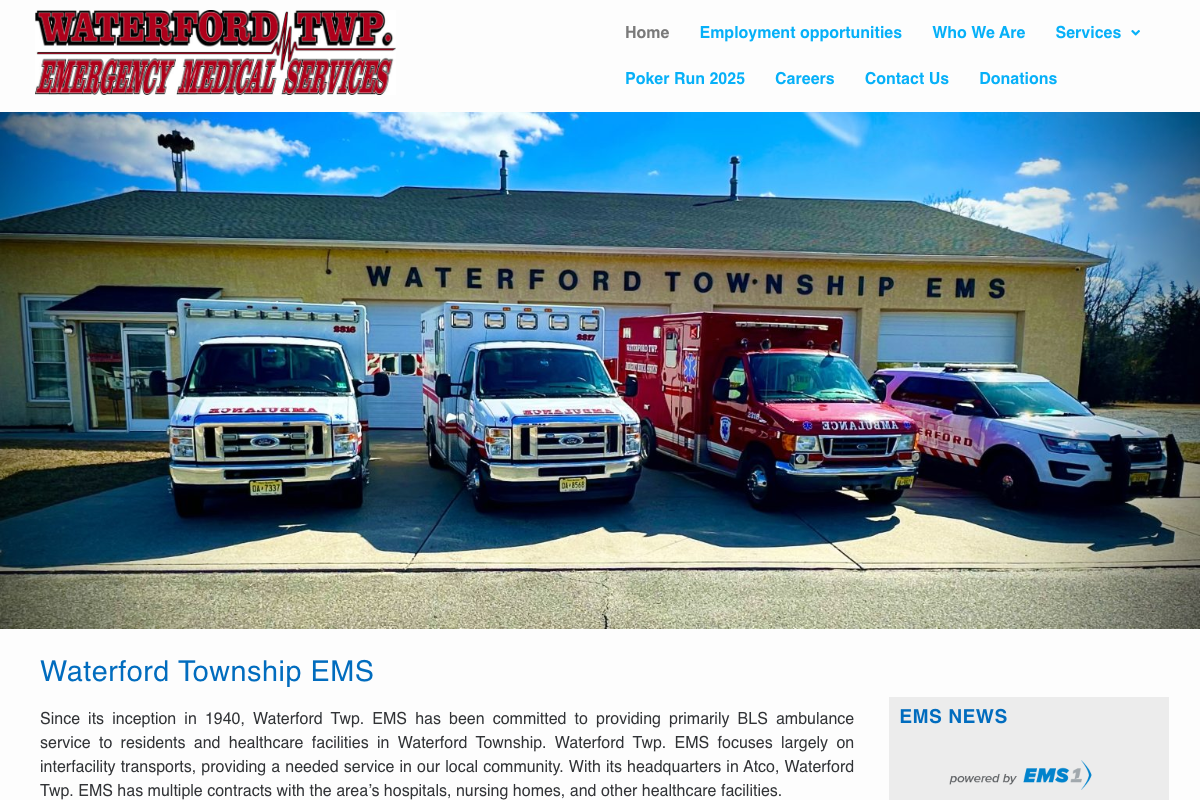 Waterford Township EMS — Volunteer first aid squad